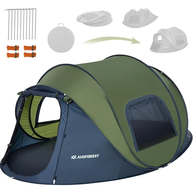 AVOFOREST Pop-Up Tent for 5–6 People – 5–6 person