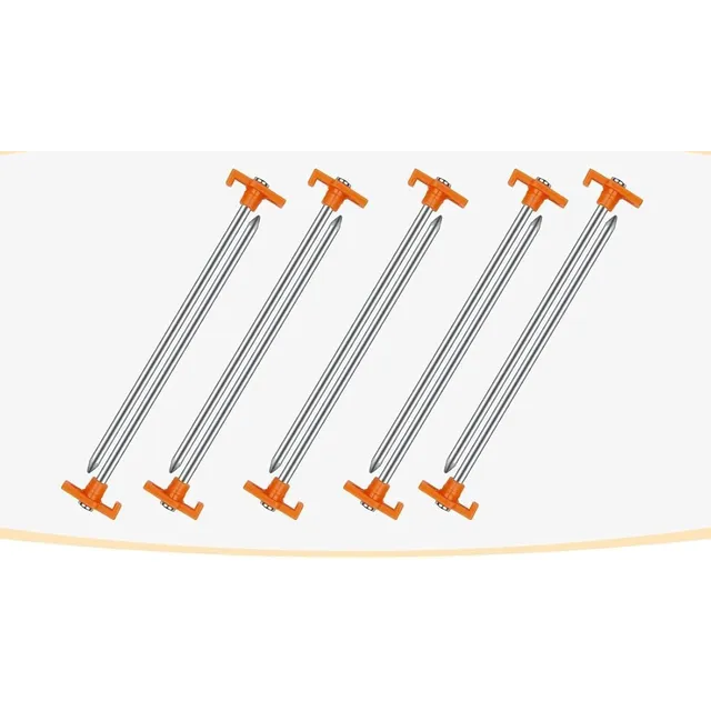 AVOFOREST Steel Tent Stakes with Bright Heads – Orange · 12 pcs · 7.1 in
