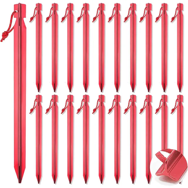 AVOFOREST Y-Beam Aluminium Stakes – Red · 18+2 pcs · 7.1 in